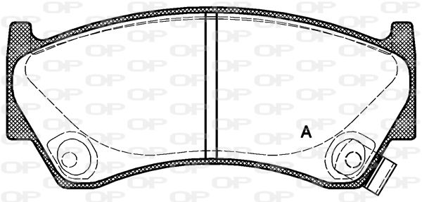OPEN PARTS Комплект тормозных колодок, дисковый тормоз BPA0592.02